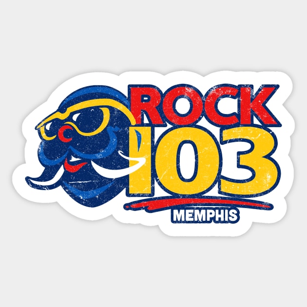 Rock 103 - Walrus Head Sticker by rt-shirts